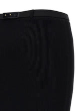 Elisabetta Franchi Ribbed Knit Skirt Black