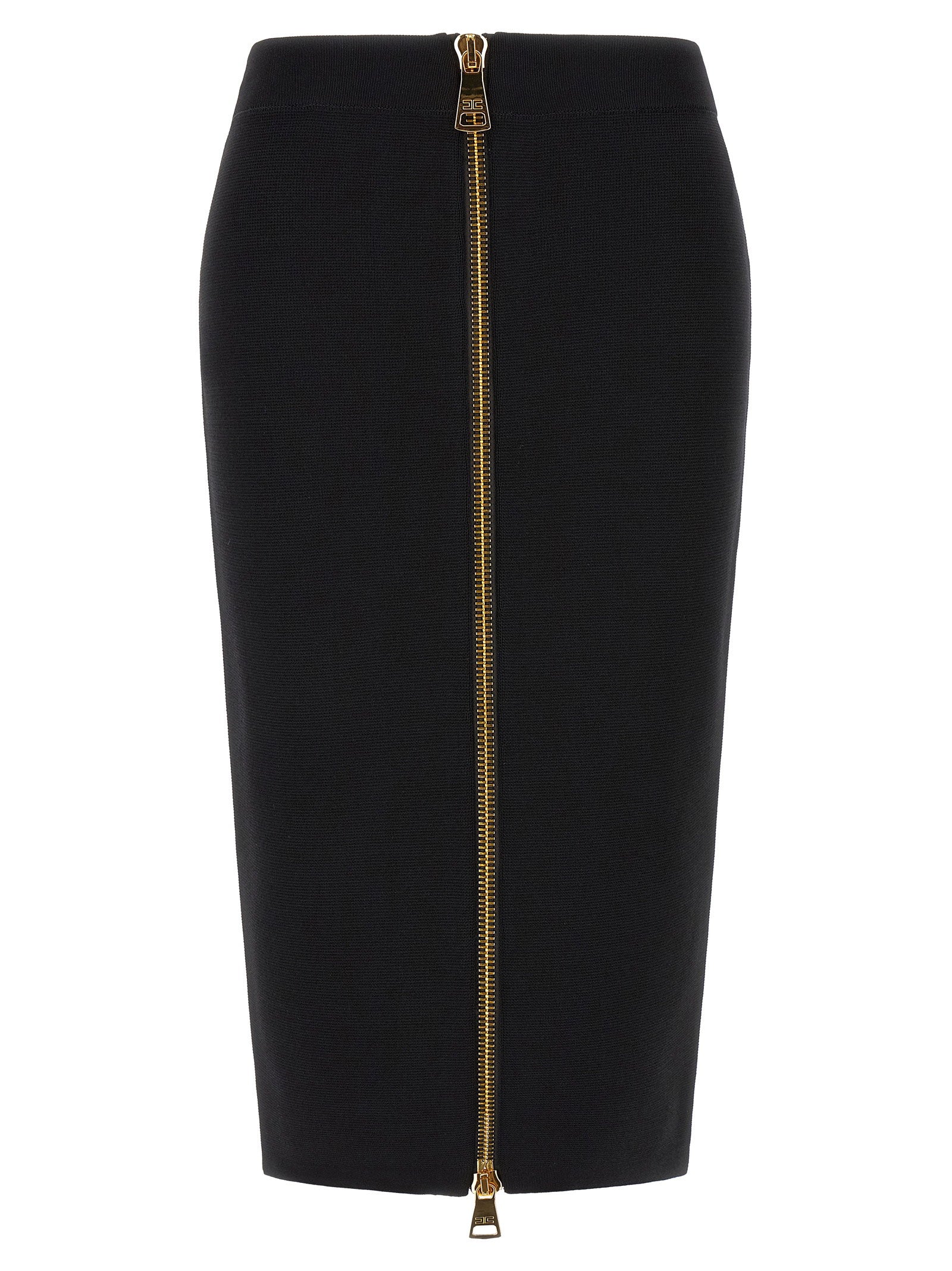 Elisabetta Franchi Zip Skirt Black