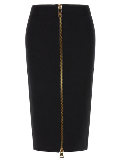 Elisabetta Franchi Zip Skirt Black