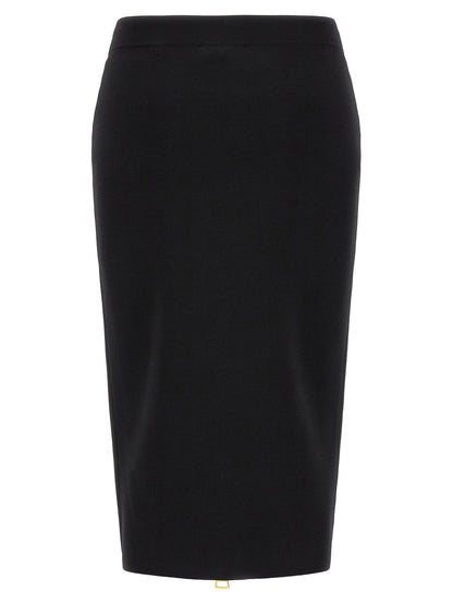 Elisabetta Franchi Zip Skirt Black