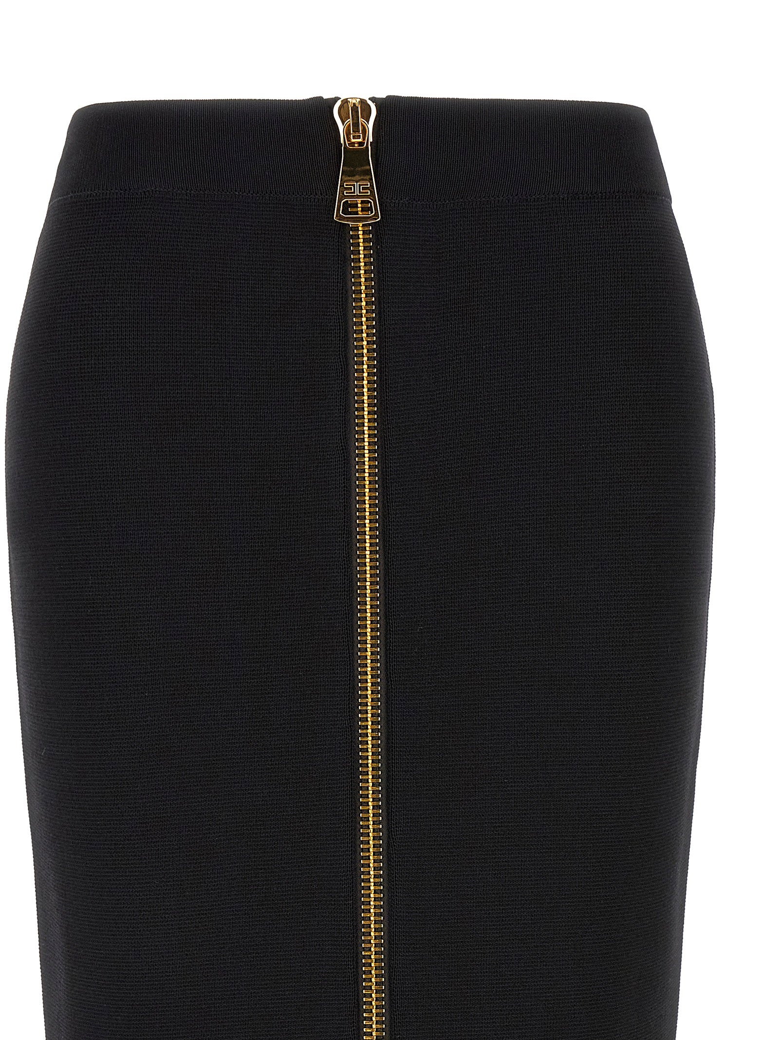 Elisabetta Franchi Zip Skirt Black