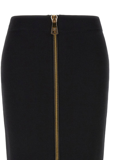 Elisabetta Franchi Zip Skirt Black