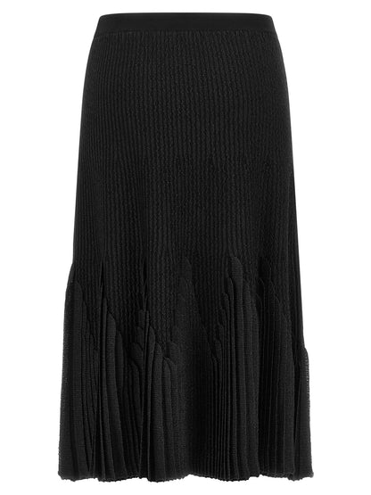 Elisabetta Franchi Ruffled Skirt Black