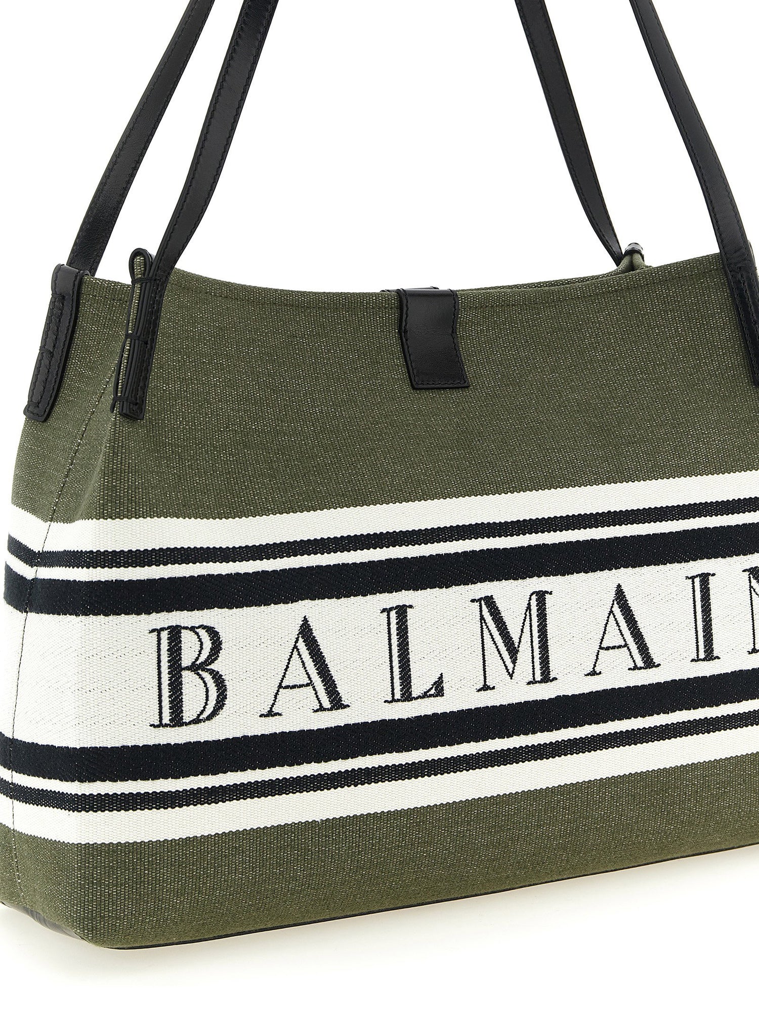 Balmain Medium Release Shopping Bag Green