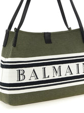 Balmain Medium Release Shopping Bag Green