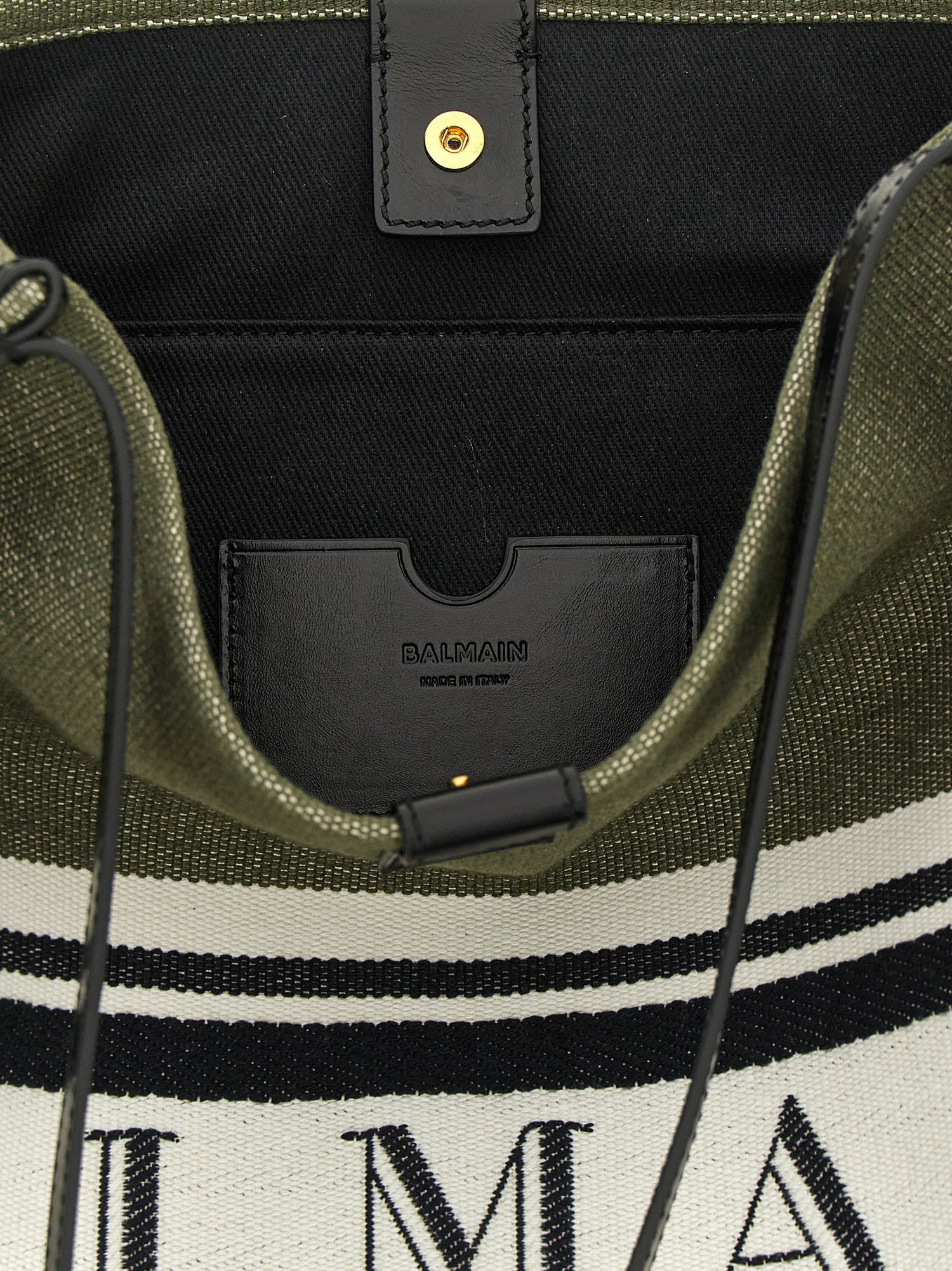 Balmain Medium Release Shopping Bag Green