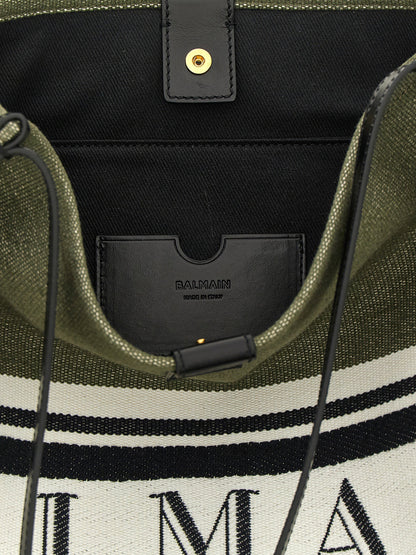 Balmain Medium Release Shopping Bag Green