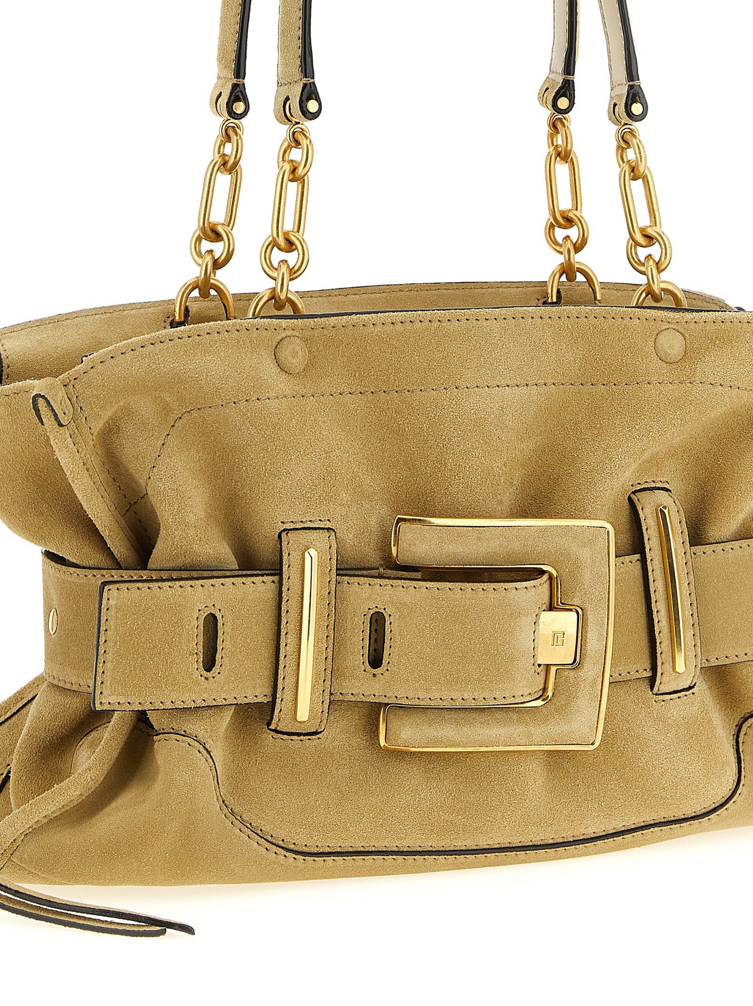 Balmain Anthem Shoulder Bag Beige