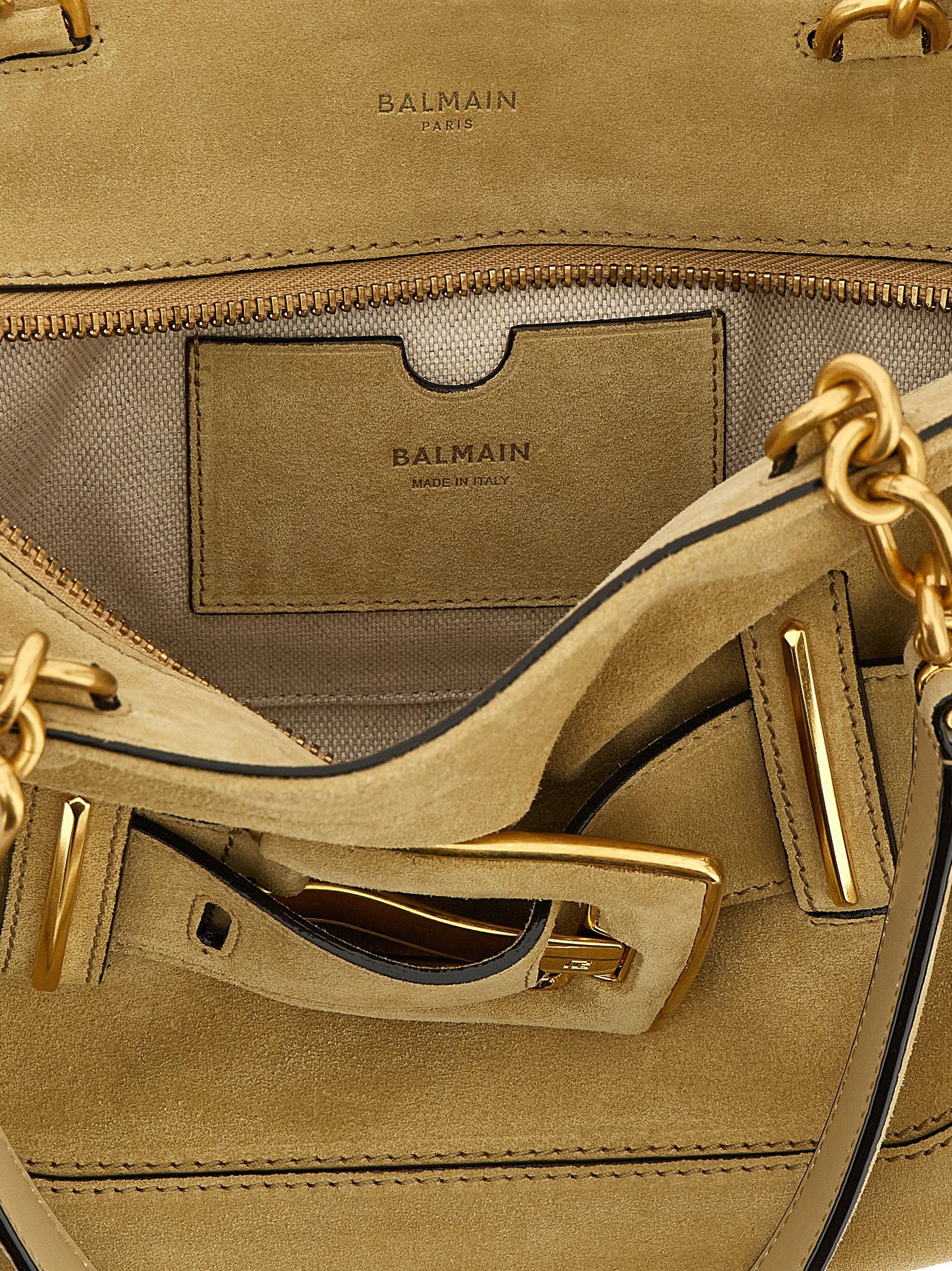 Balmain Anthem Shoulder Bag Beige