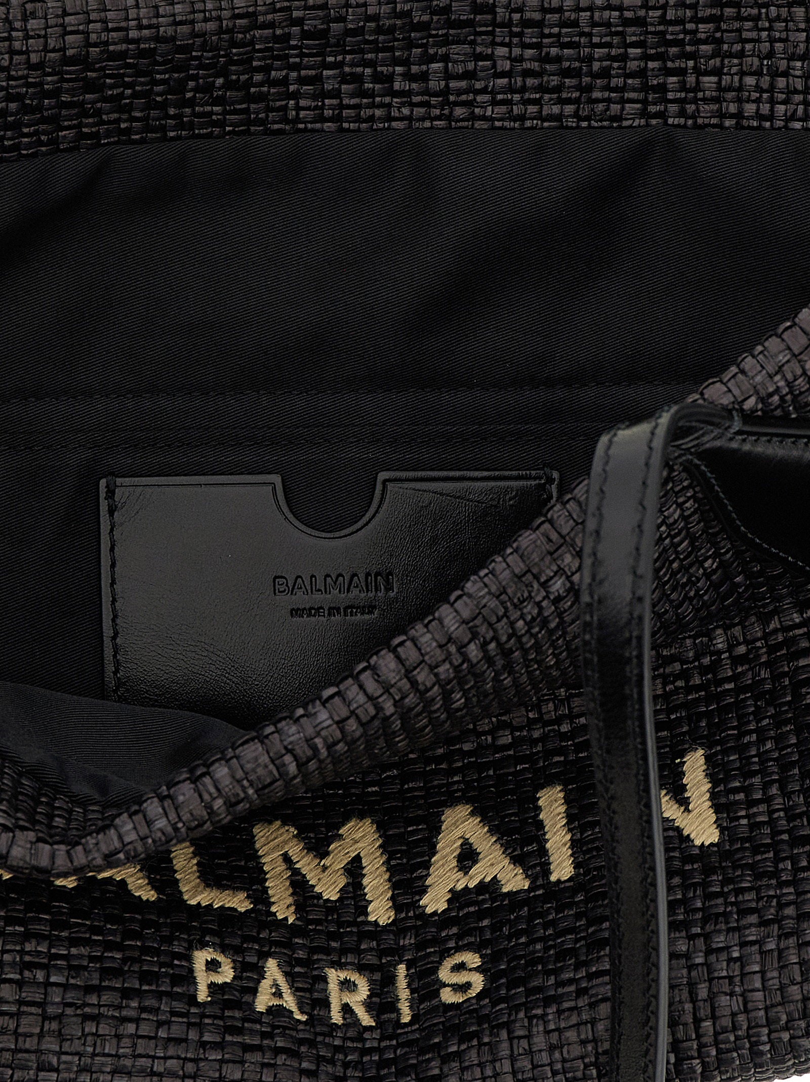 Balmain Shooping Track-small Rafia Black
