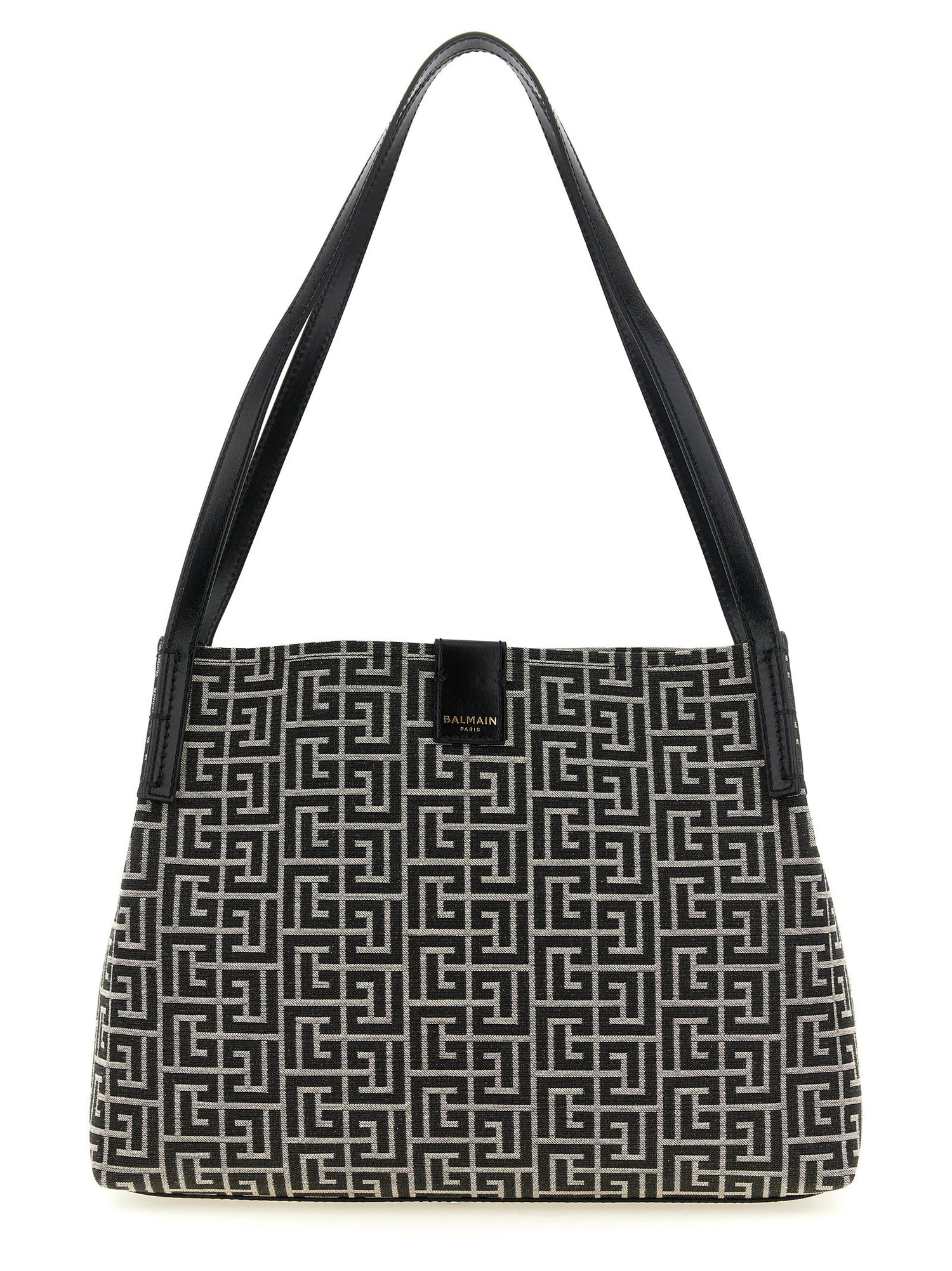 Balmain Small Release Shopping Bag White/black
