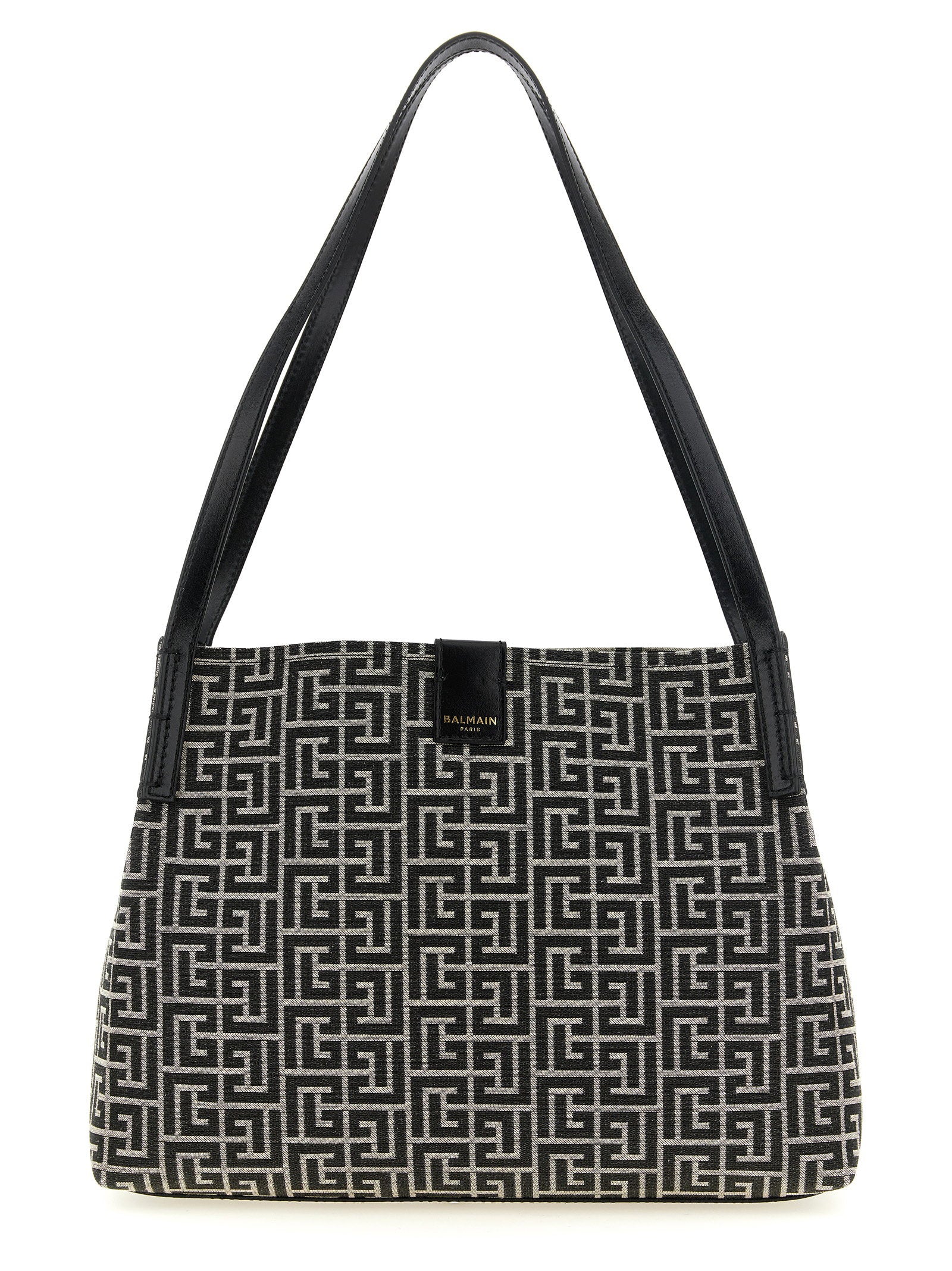 Balmain Small Release Shopping Bag White/black