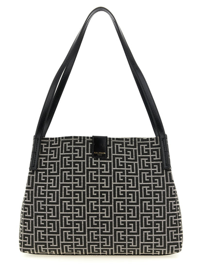 Balmain Small Release Shopping Bag White/black