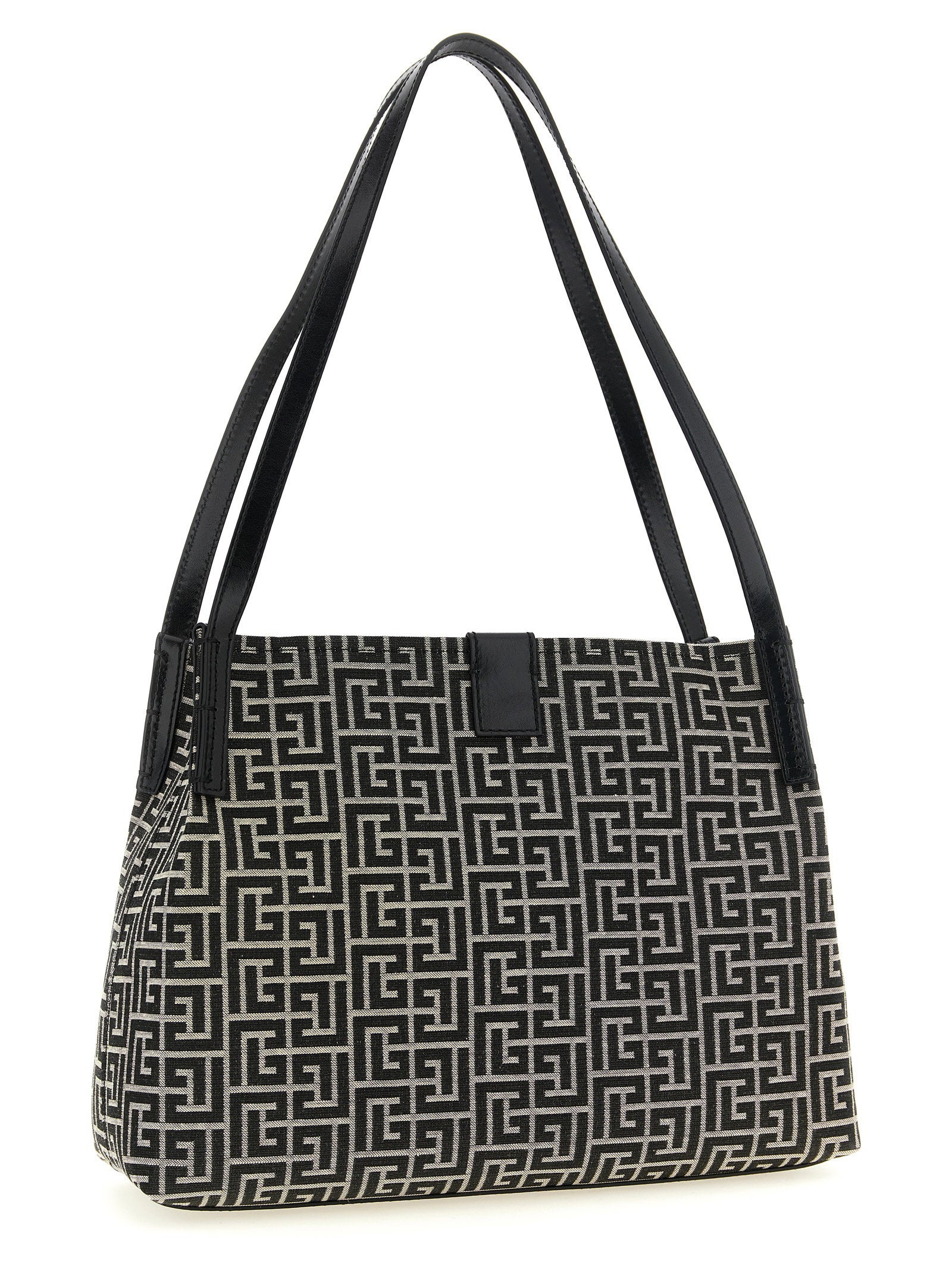 Balmain Small Release Shopping Bag White/black