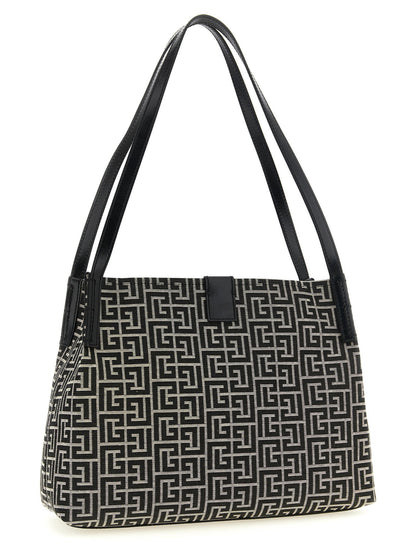 Balmain Small Release Shopping Bag White/black