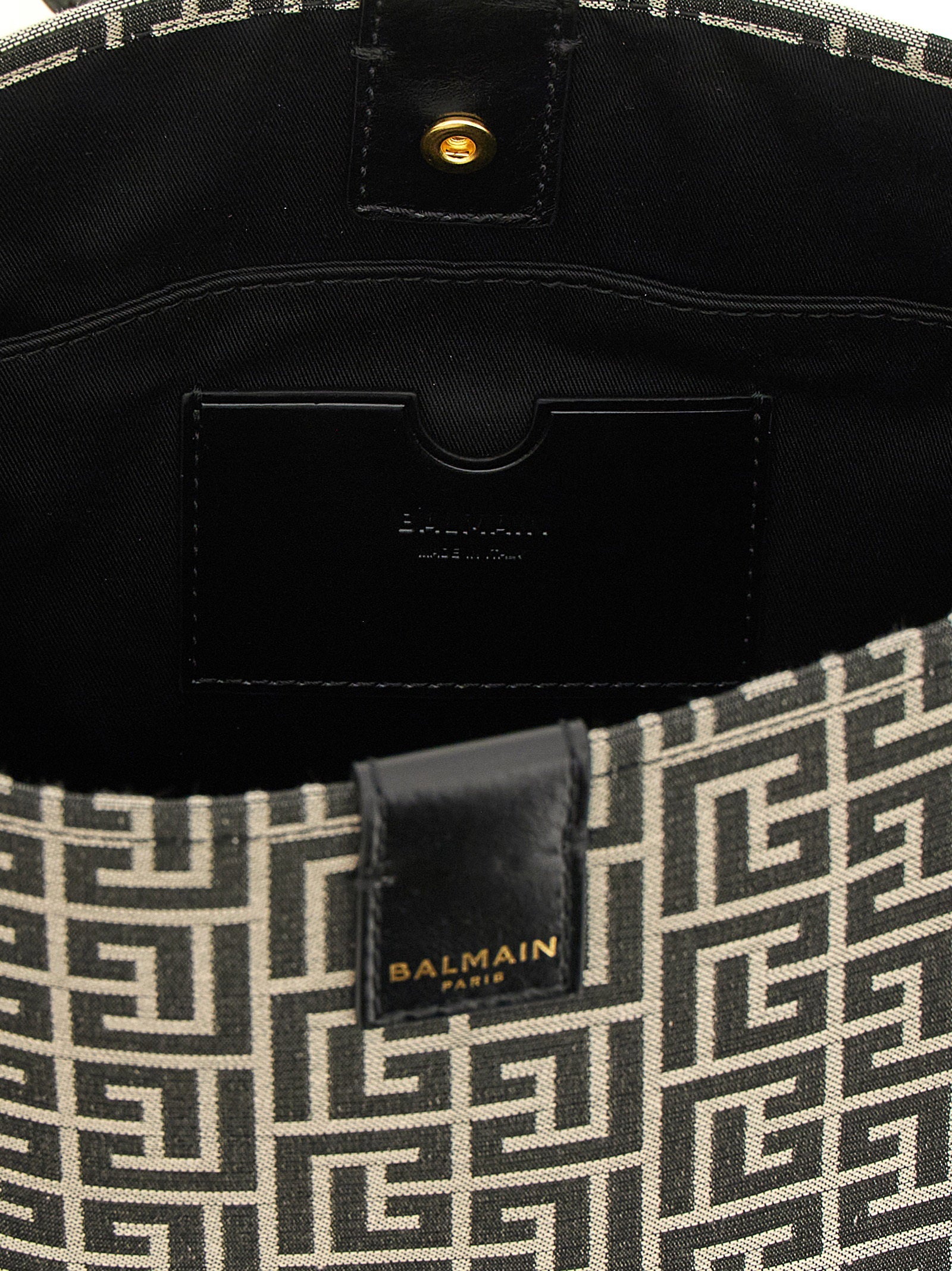 Balmain Small Release Shopping Bag White/black