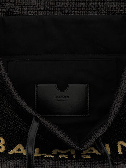 Balmain Track Shopping Bag Black