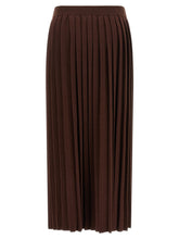 Fabiana Filippi Knitted Pleated Skirt Brown