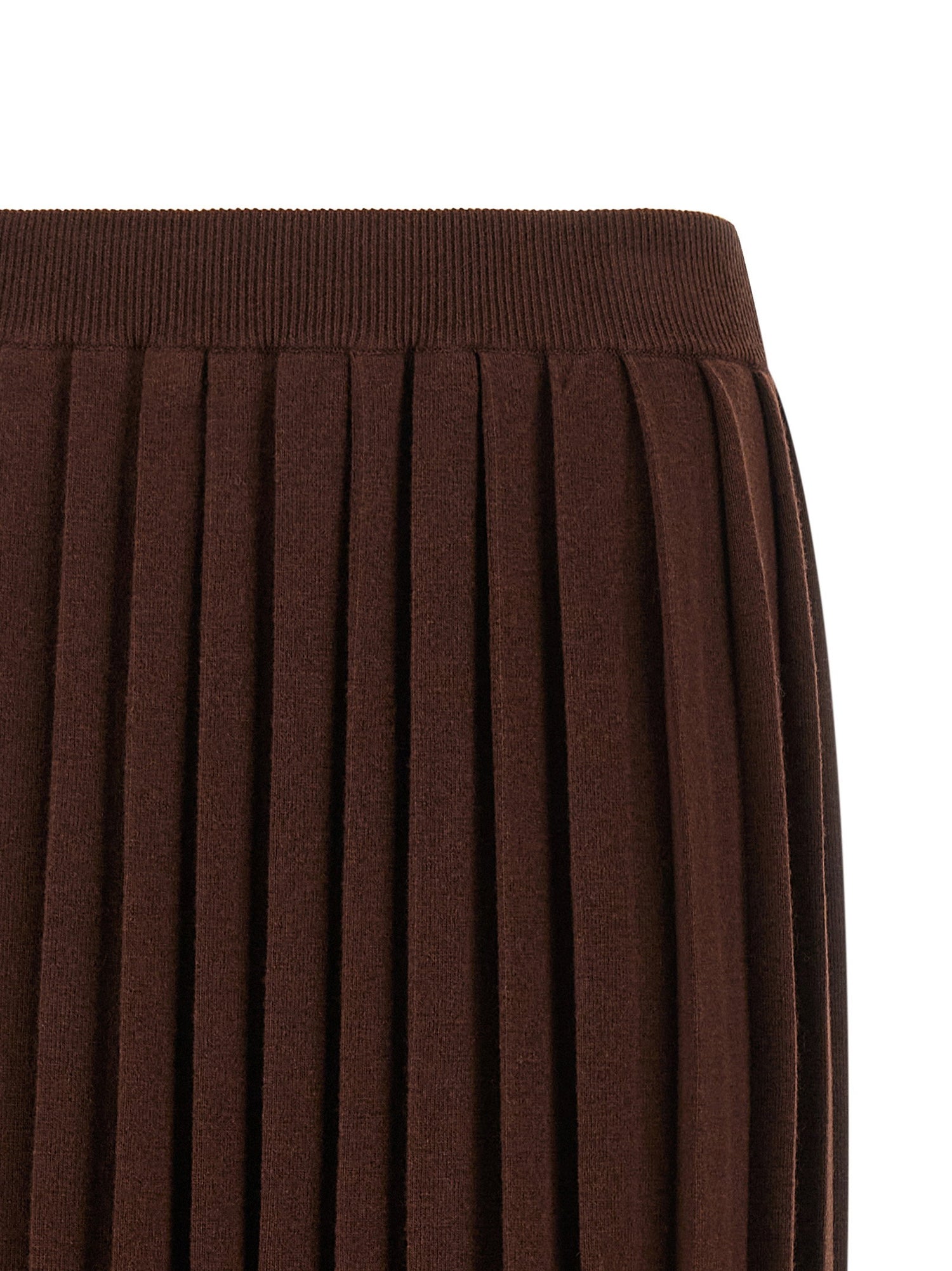 Fabiana Filippi Knitted Pleated Skirt Brown