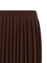 Fabiana Filippi Knitted Pleated Skirt Brown