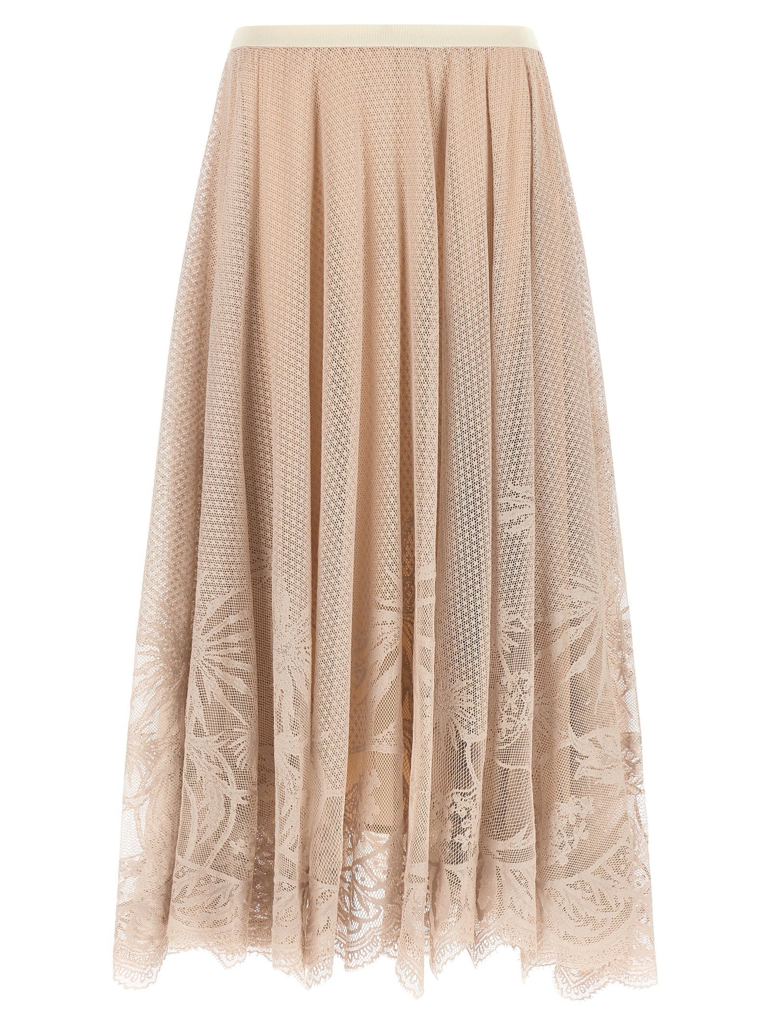 Fabiana Filippi Jacquard Lace Skirt Pink