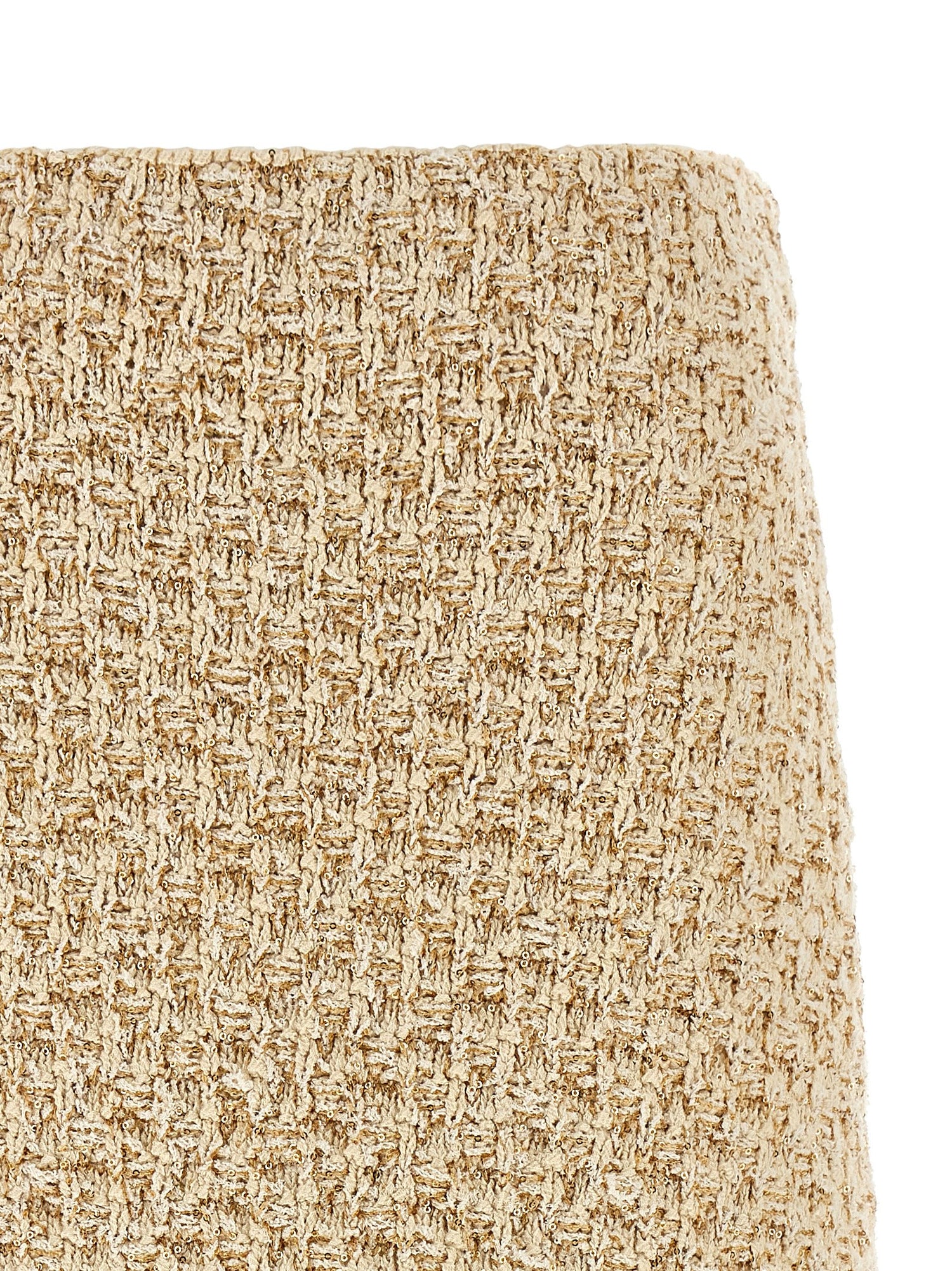 Fabiana Filippi Denim-effect Tweed Skirt Gold