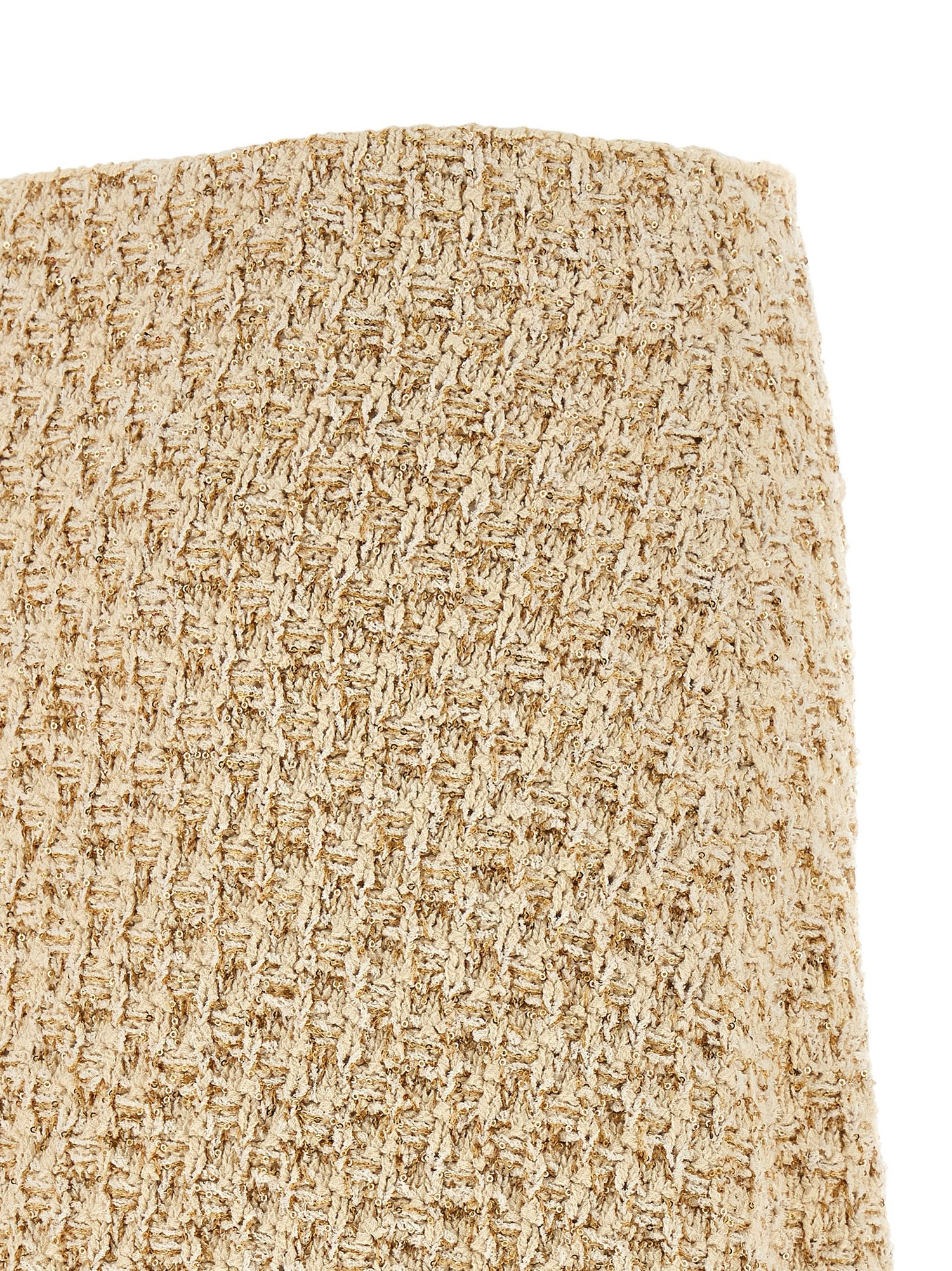Fabiana Filippi Denim-effect Tweed Skirt Gold