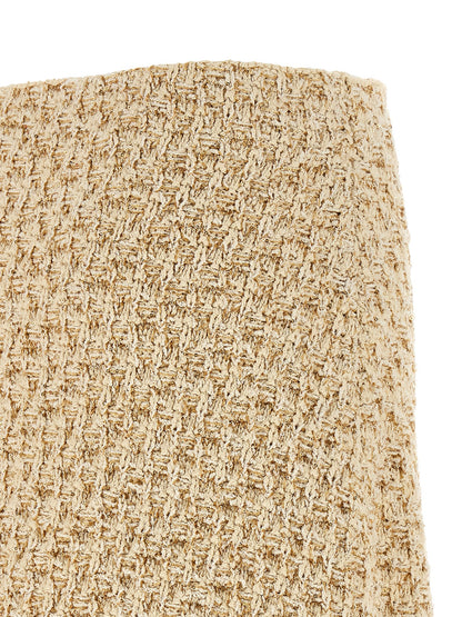 Fabiana Filippi Denim-effect Tweed Skirt Gold