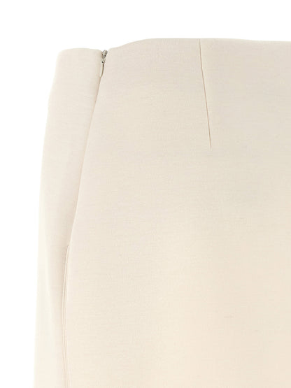 Fabiana Filippi Cashmere Scuba Skirt Beige