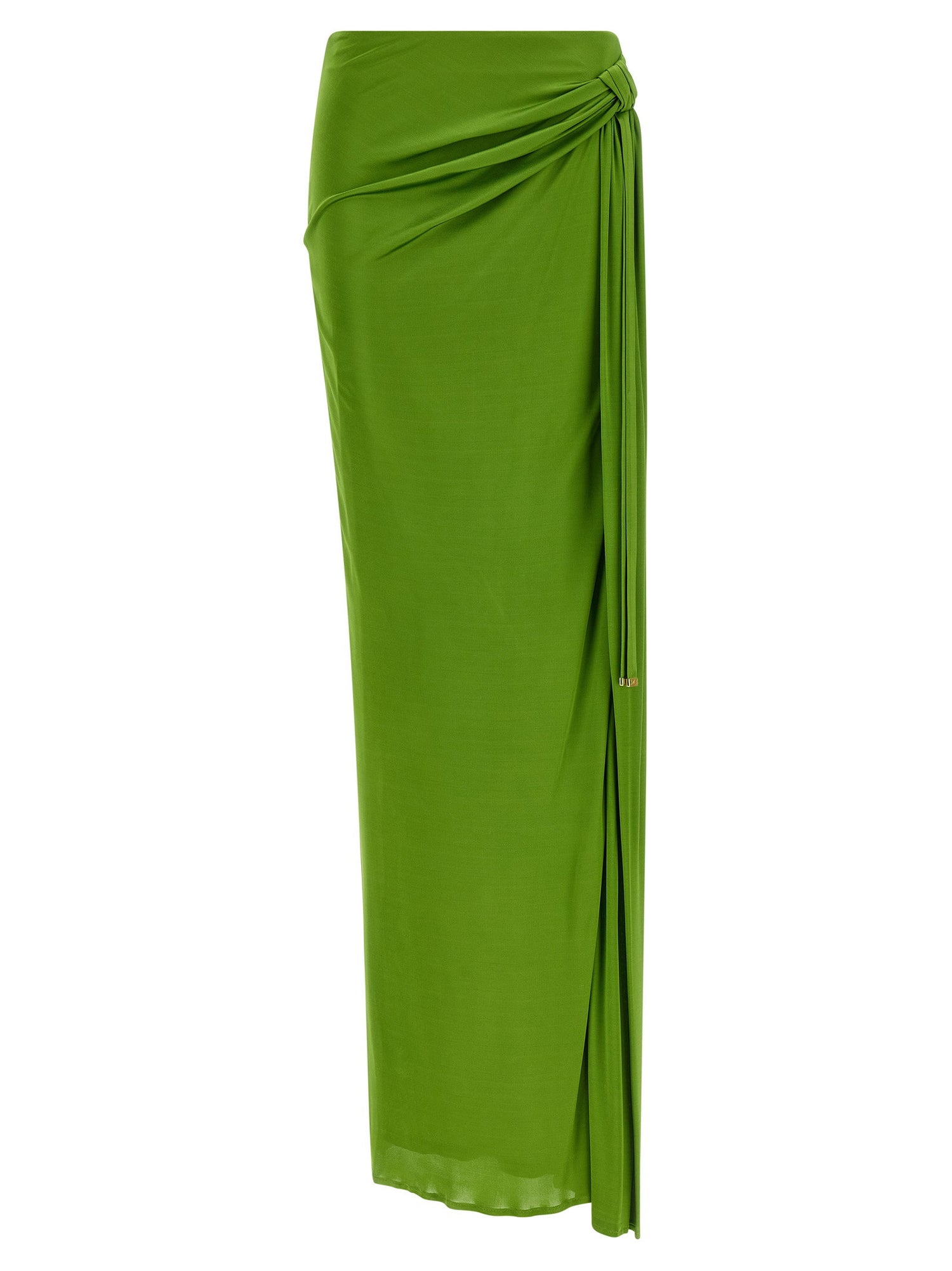 Elisabetta Franchi Shiny Viscose Skirt Green
