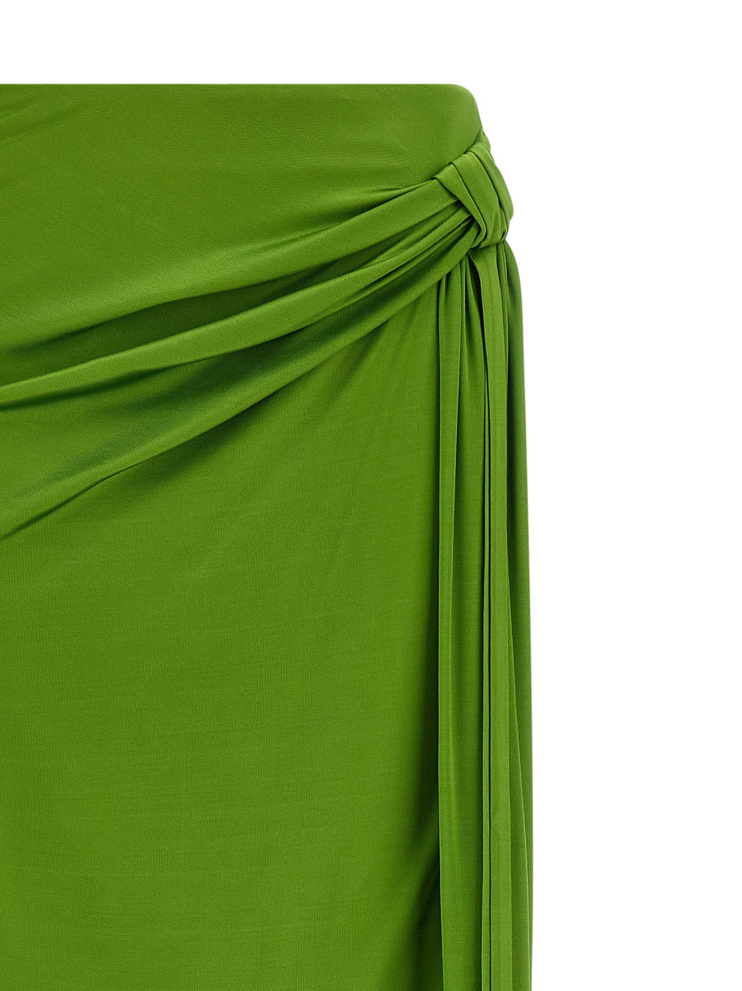 Elisabetta Franchi Shiny Viscose Skirt Green