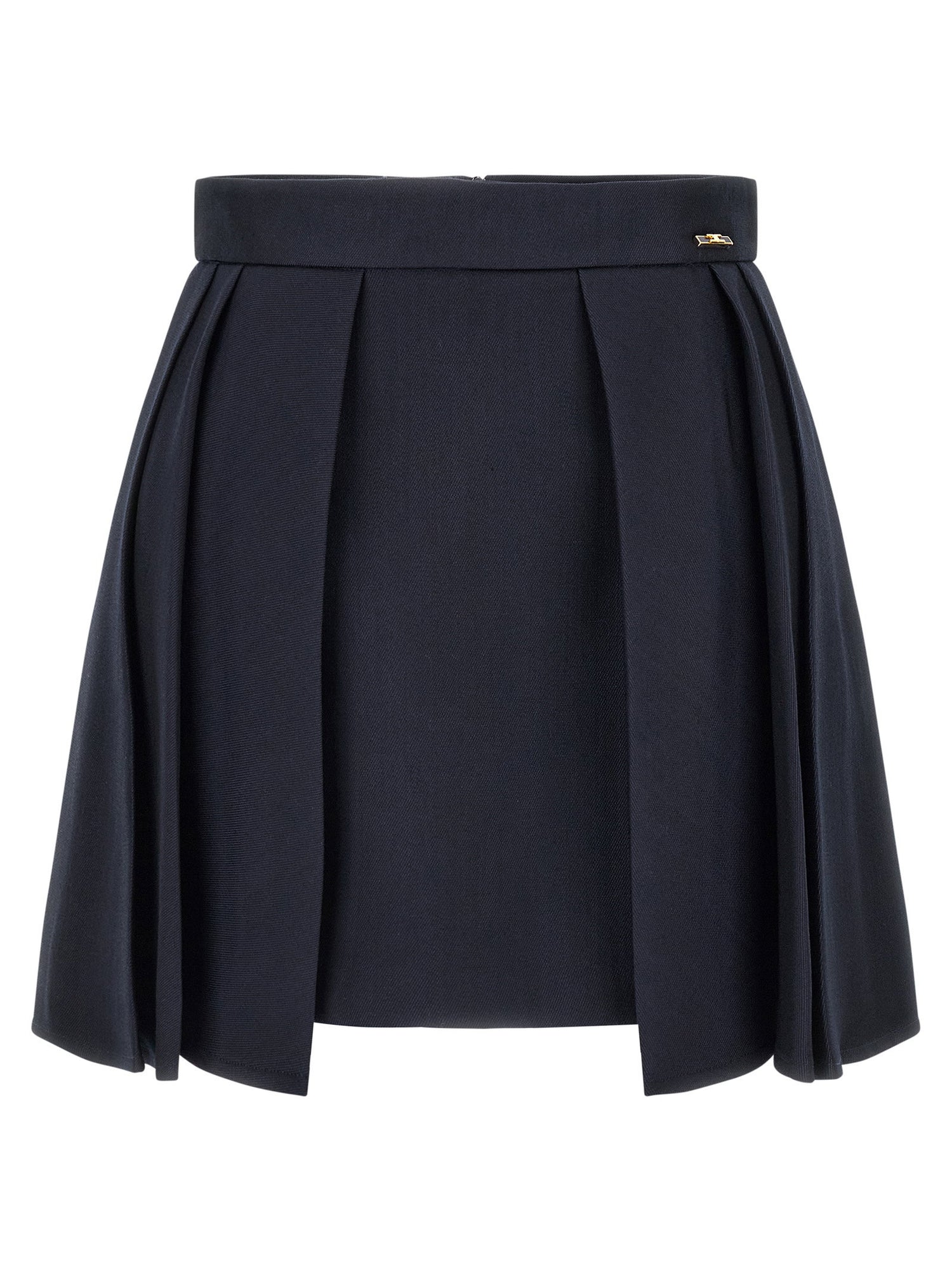 Elisabetta Franchi Fresh Wool Skirt Blue