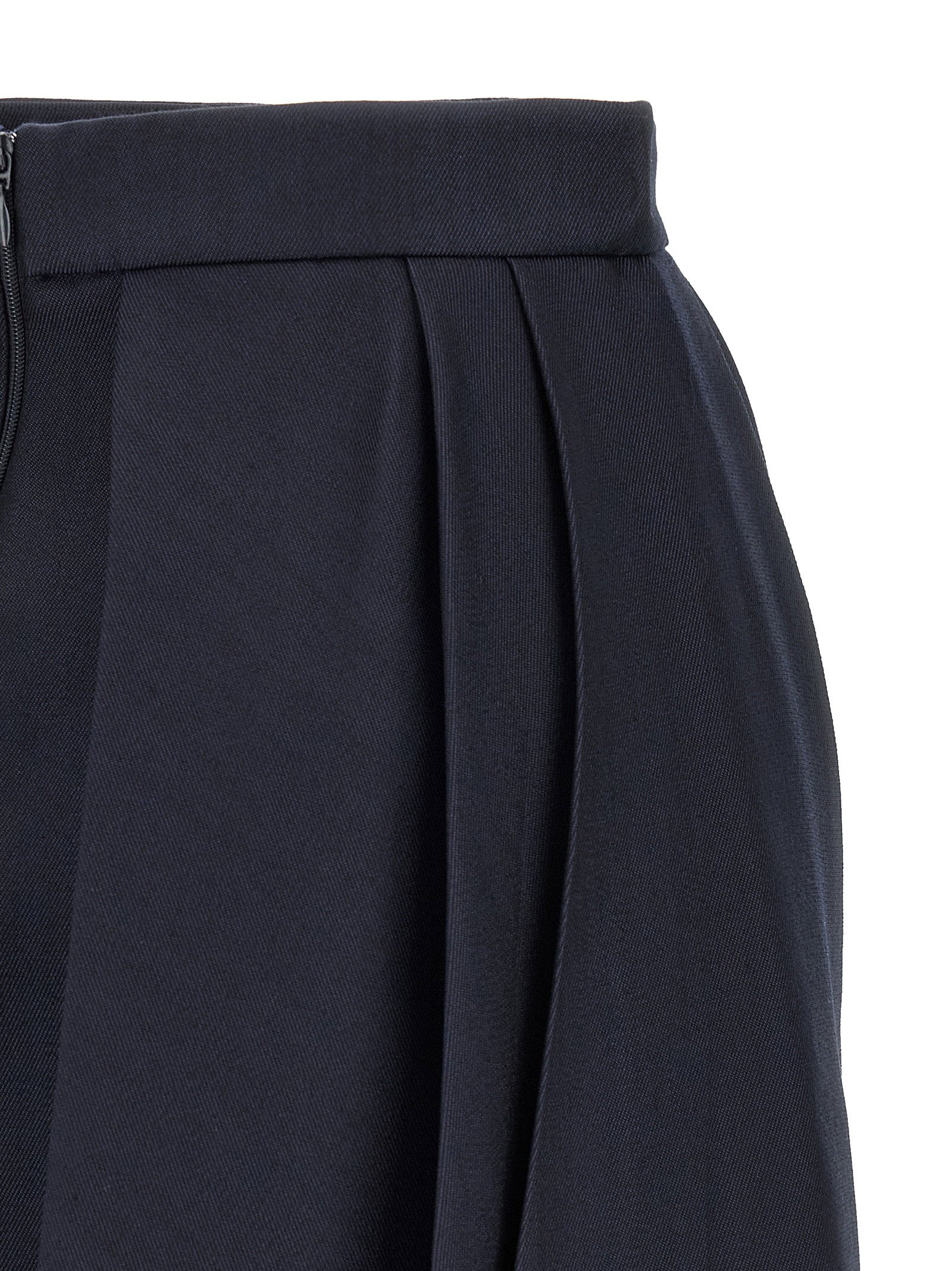 Elisabetta Franchi Fresh Wool Skirt Blue