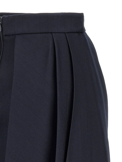 Elisabetta Franchi Fresh Wool Skirt Blue