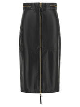 Elisabetta Franchi Leather Skirt Black