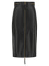 Elisabetta Franchi Leather Skirt Black