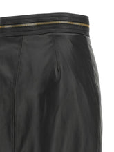 Elisabetta Franchi Leather Skirt Black