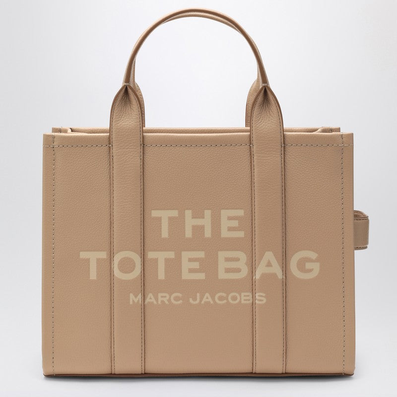 Marc Jacobs The Medium Leather Tote Bag in Camel Beige