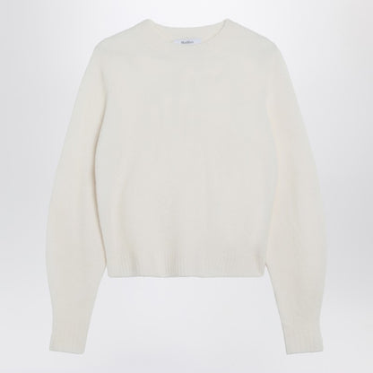 Max Mara Ivory Stretch Cashmere-Knit Sweater White