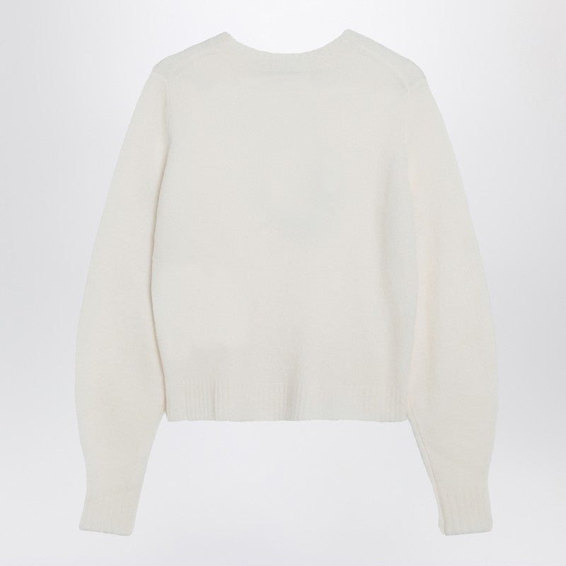 Max Mara Ivory Stretch Cashmere-Knit Sweater White
