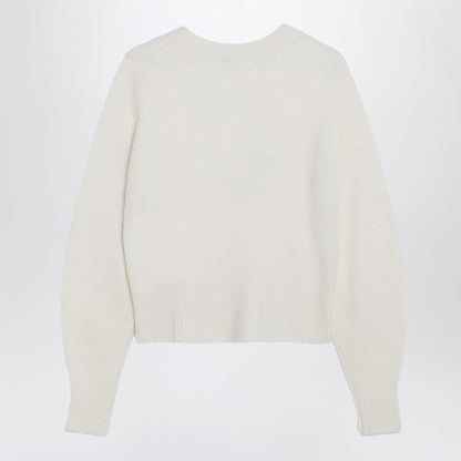 Max Mara Ivory Stretch Cashmere-Knit Sweater White