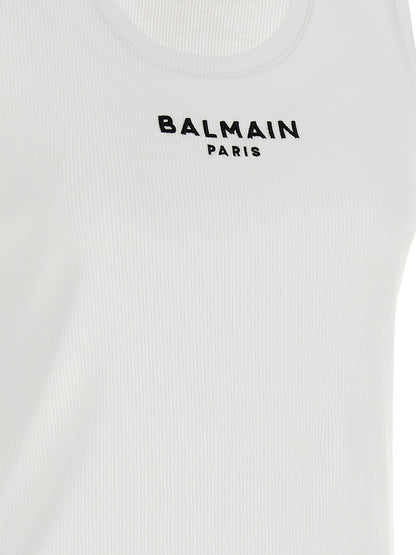 Balmain Paris Tank Top White