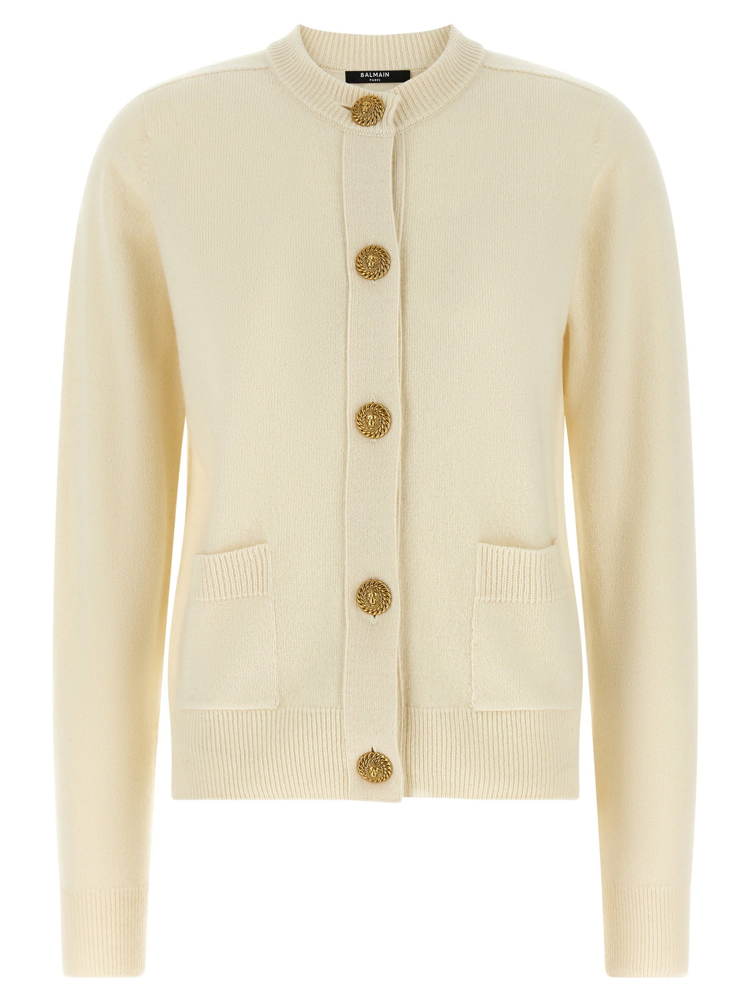 Balmain Eco-cashmere Cardigan White