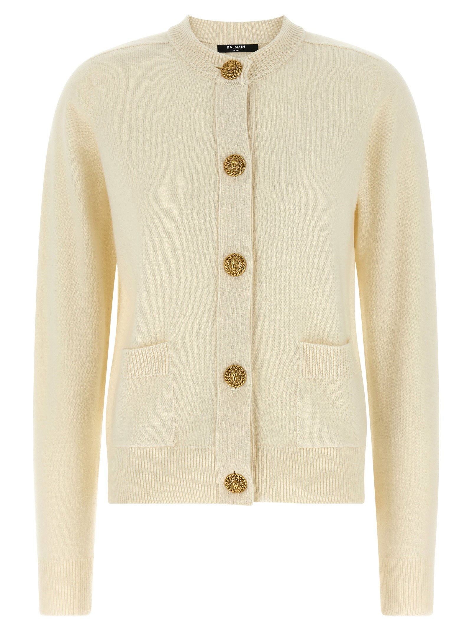 Balmain Eco-cashmere Cardigan White