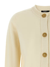 Balmain Eco-cashmere Cardigan White