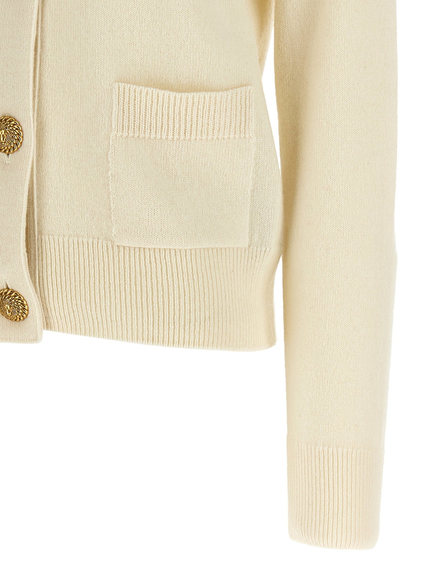 Balmain Eco-cashmere Cardigan White