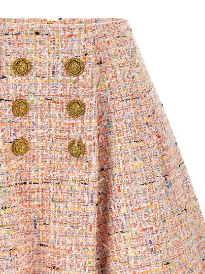 Balmain Skater Skirt Pink