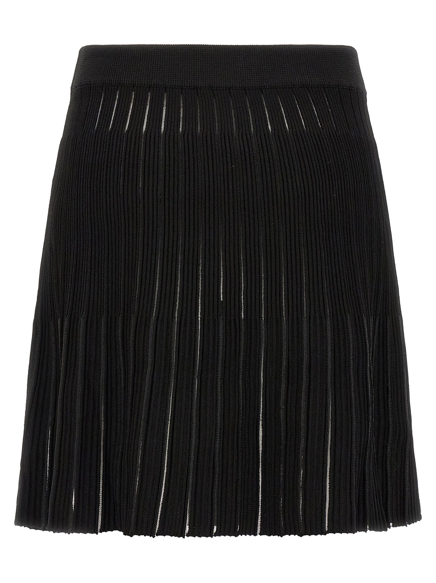 Balmain Pleated Skirt Black