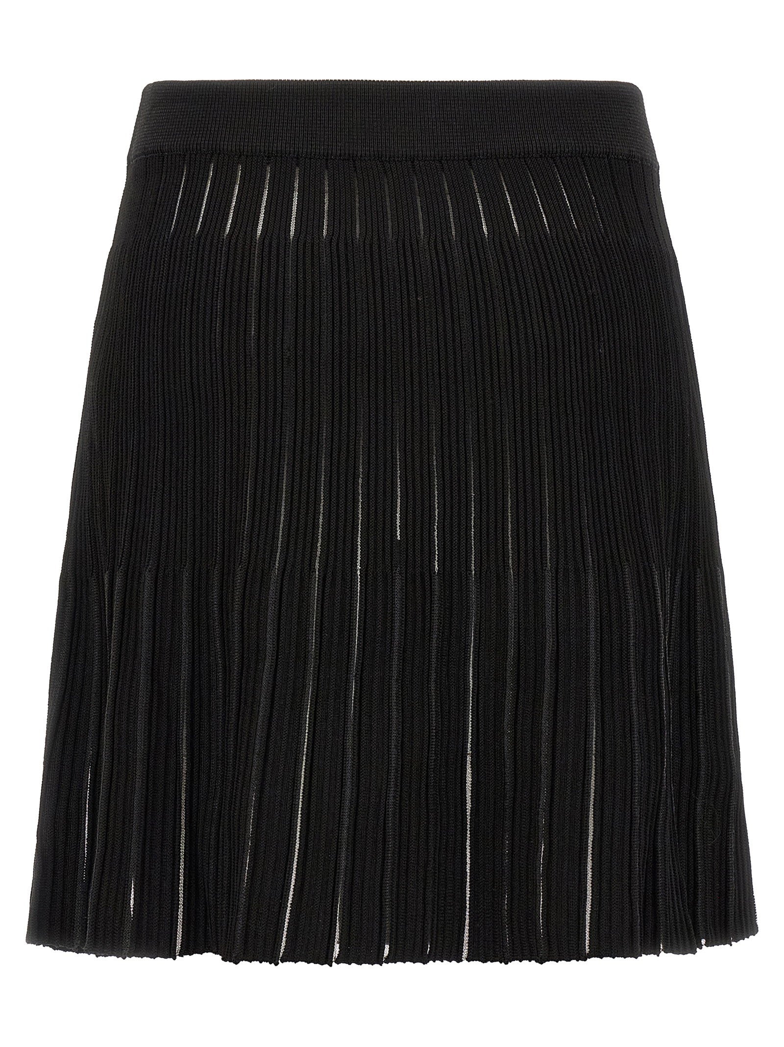 Balmain Pleated Skirt Black