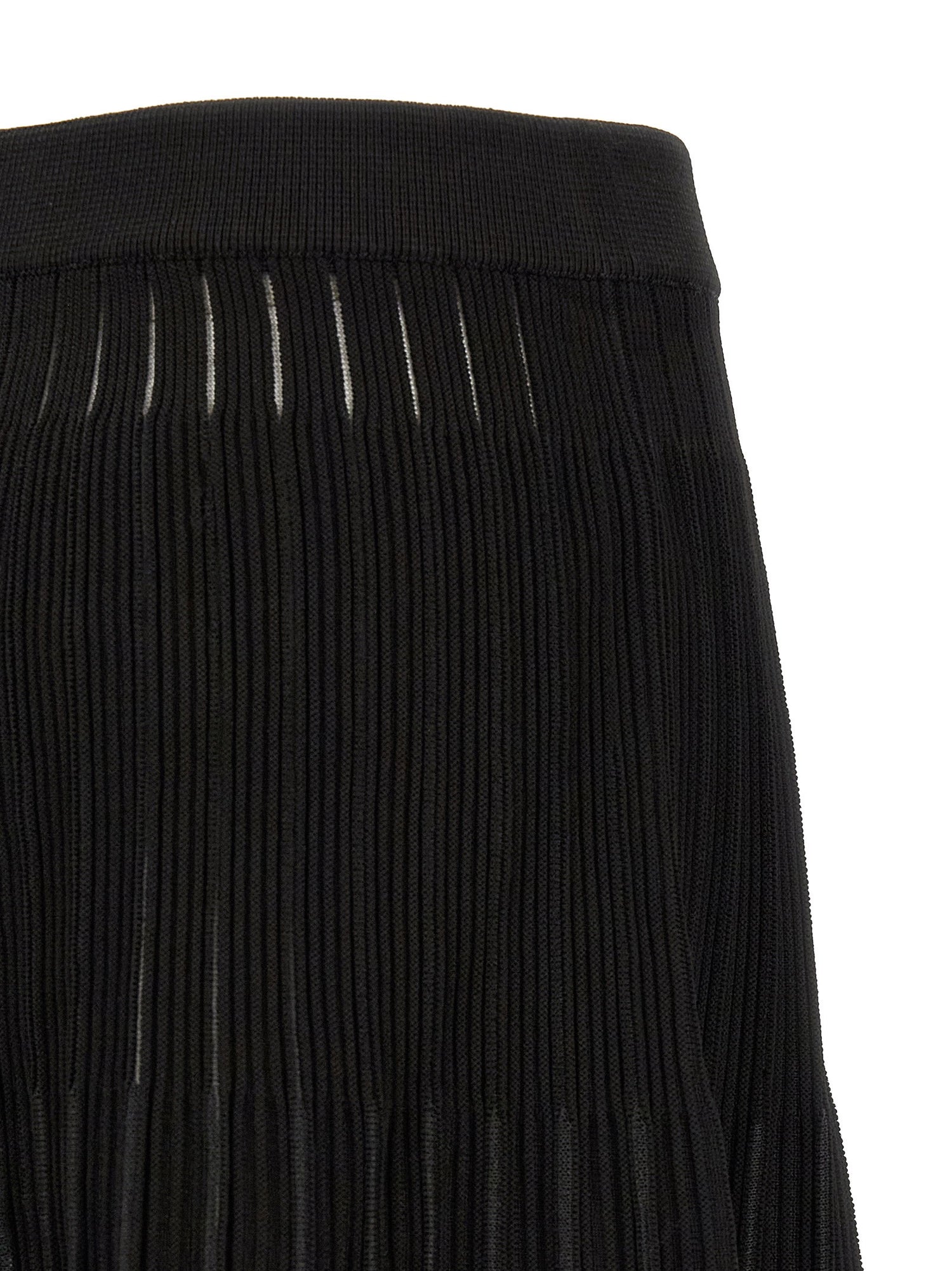 Balmain Pleated Skirt Black